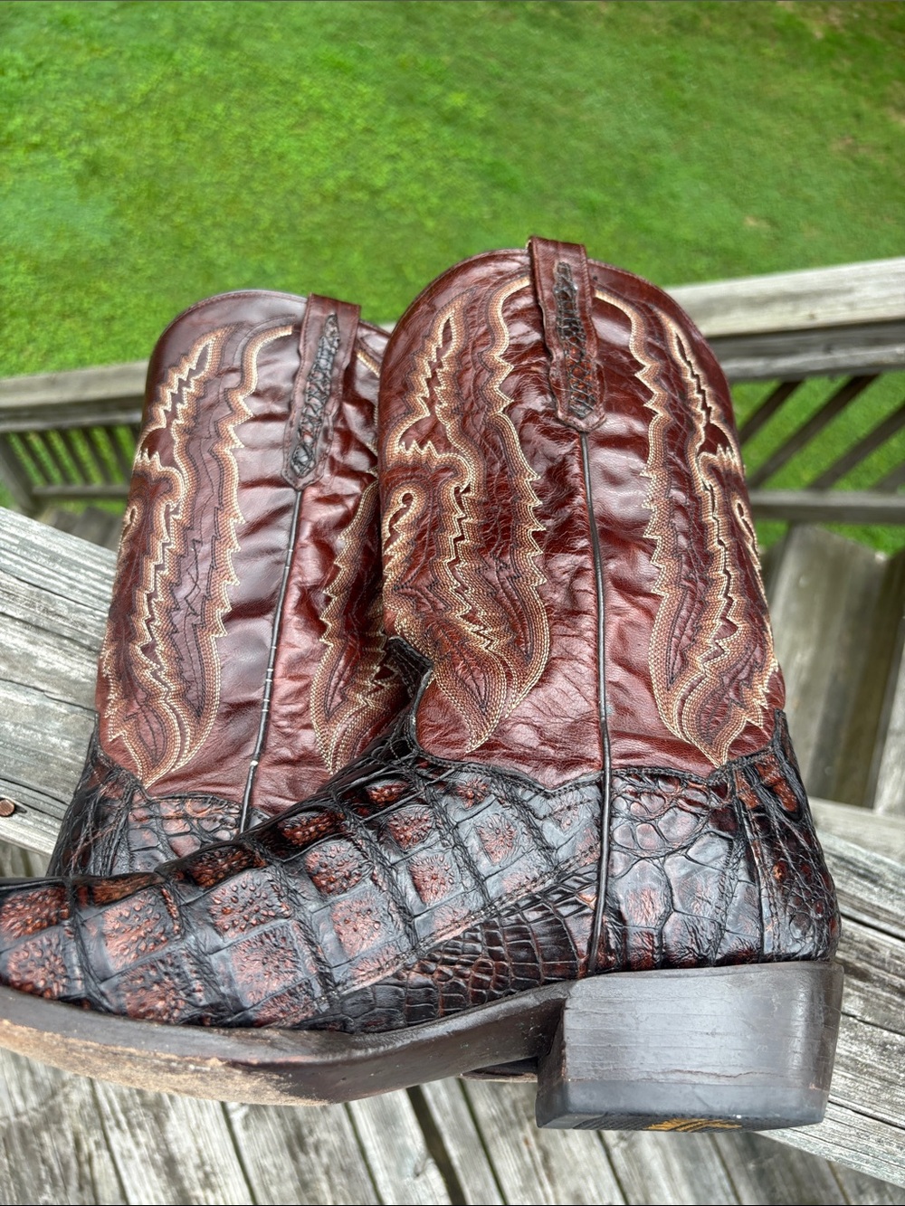 Dan Post Exotic Caiman boots bayou size 10.5 Cowboy western - Picture 15 of 17